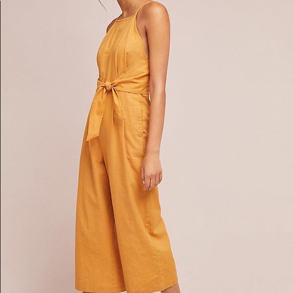 Anthropologie Pants - Anthropologie Tied Linen Jumpsuit
